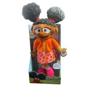 New Sesame Street Multicolor Love My Hair Gabrielle Talking Stuffed Plush Doll